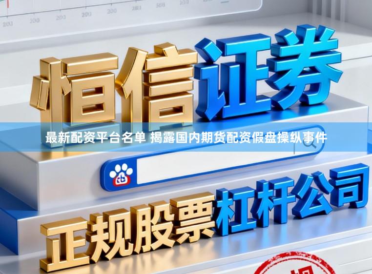 最新配资平台名单 揭露国内期货配资假盘操纵事件